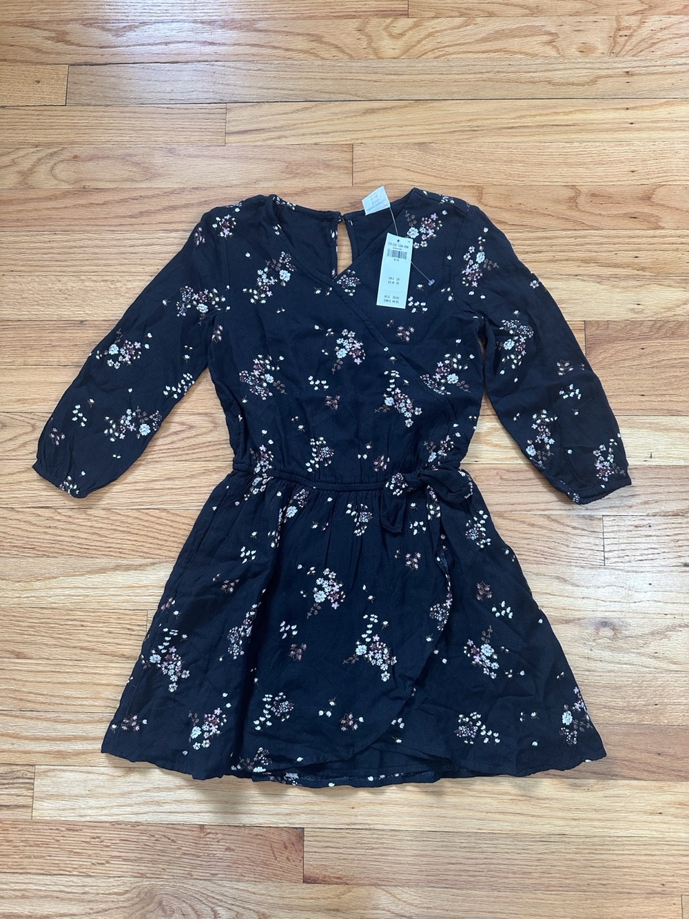 NWT Abercrombie Kids Faux Wrap Floral Dress size 9/10